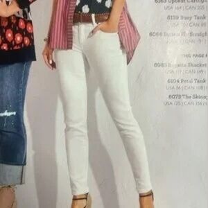 Cabi White Skinny Jeans 8 6073